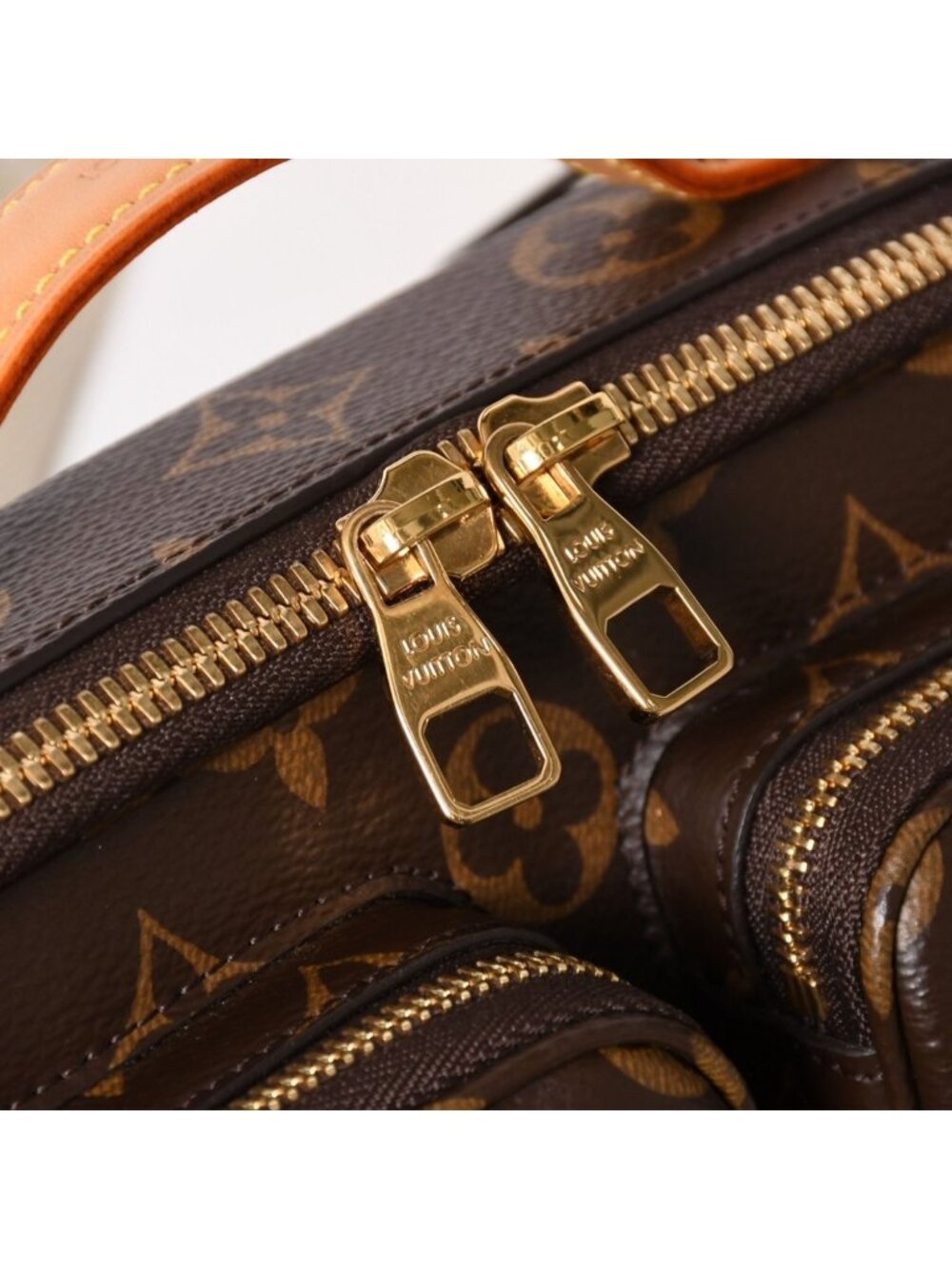 Louis Vuitton Monogram Utility Crossbody Shoulder Bag Brown Gold - Picture 10 of 16